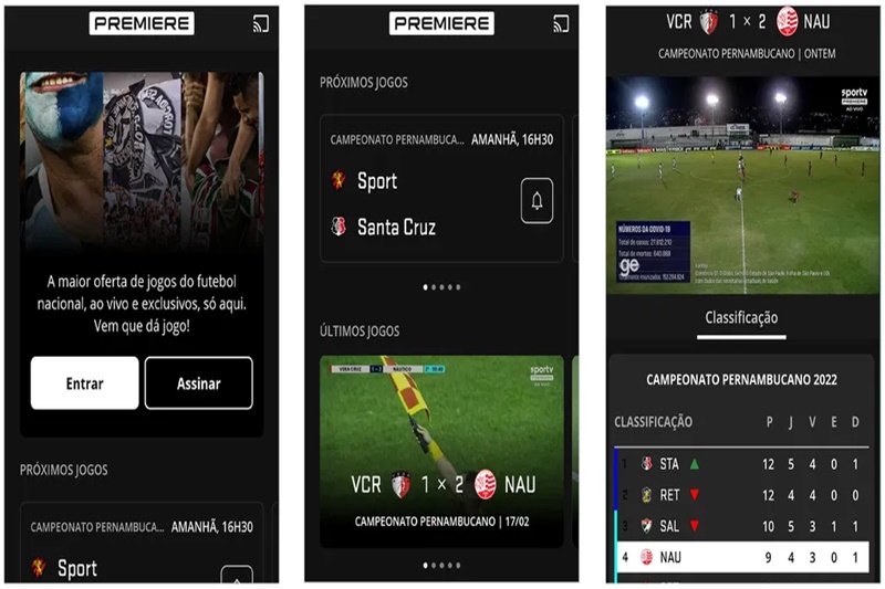 Como assistir o futebol no Premiere Play no celular